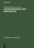 Cover: Lexikographie und Grammatik - De Gruyter