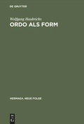 Cover: Ordo als Form - De Gruyter