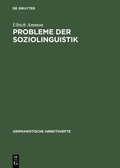 Cover: Probleme der Soziolinguistik - De Gruyter