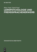 Cover: Lernpsychologie und Fremdsprachenerwerb - De Gruyter