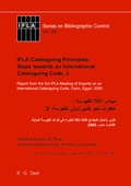 Cover: IFLA Cataloguing Principles: Steps towards an International Cataloguing Code, 3 - De Gruyter Saur