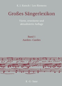Abbildung von: Großes Sängerlexikon - De Gruyter Saur