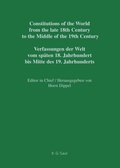Cover: Constitutional Documents of Belgium, Luxembourg and the Netherlands 1789-1848 - De Gruyter Saur