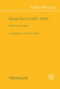 Cover: Simon Dach (1605-1659) - De Gruyter