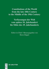 Bild: Constitutional Documents of Switzerland from the late 18th Century... / National Constitutions I - De Gruyter