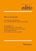 Cover: Was ist Textkritik? - De Gruyter