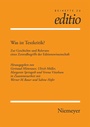 Cover: Was ist Textkritik? - De Gruyter