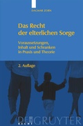 Cover: Das Recht der elterlichen Sorge - De Gruyter