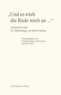 Abbildung von: "Und es trieb die Rede mich an..." - De Gruyter