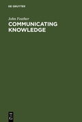 Cover: Communicating Knowledge - De Gruyter Saur