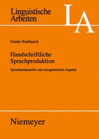 Abbildung von: Handschriftliche Sprachproduktion - De Gruyter