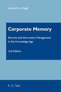 Cover: Corporate Memory - De Gruyter