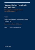 Cover: Die Rabbiner im Deutschen Reich 1871-1945 - De Gruyter Saur