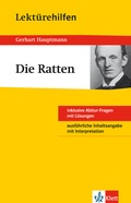 Cover: Klett Lekt&uuml;rehilfen Gerhart Hauptmann, Die Ratten - Klett