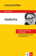 Cover: Lekt&uuml;rehilfen Max Frisch "Andorra" - Klett