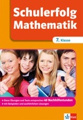 Cover: Schulerfolg Mathematik 7. Klasse - Klett