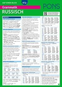 Abbildung von: PONS Grammatik auf einen Blick Russisch - PONS Langenscheidt