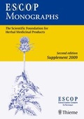 Cover: ESCOP Monographs. Second Edition Supplement 2009 - Thieme