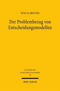 Enlarge image Cover: Der Problembezug von Entscheidungsmodellen - Mohr Siebeck