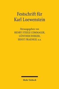 Enlarge image Cover: Festschrift für Karl Loewenstein - Mohr Siebeck