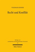 Cover: Recht und Konflikt - Mohr Siebeck