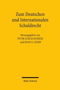 Bild: Zum Deutschen und Internationalen Schuldrecht - Mohr Siebeck