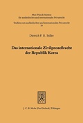 Abbildung von: Das internationale Zivilprozeßrecht der Republik Korea - Mohr Siebeck