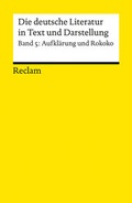Cover: Die deutsche Literatur. Ein Abriss in Text und Darstellung - Reclam