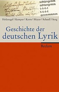 Cover: Geschichte der deutschen Lyrik - Reclam