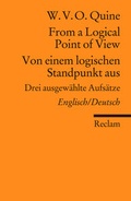 Cover: From a Logical Point of View / Von einem logischen Standpunkt aus. Englisch/Deutsch - Reclam