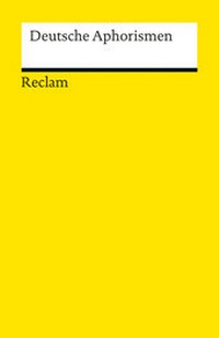 Abbildung von: Deutsche Aphorismen - Reclam