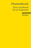 Cover: Dramentheorie - Reclam