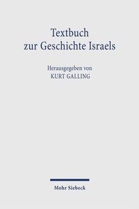 Enlarge image Cover: Textbuch zur Geschichte Israels - Mohr Siebeck