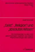 Cover: "Geist", "Religion" und "absolutes Wissen" - Kohlhammer