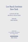 Cover: Leo Baeck Institute New York - Mohr Siebeck