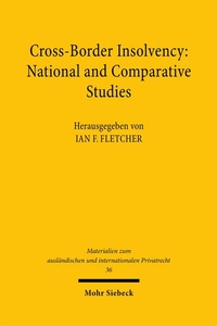 Abbildung von: Cross-Border Insolvency: National and Comparative Studies - Mohr Siebeck