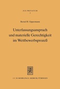 Abbildung von: Unterlassungsanspruch und materielle Gerechtigkeit im Wettbewerbsprozeß - Mohr Siebeck