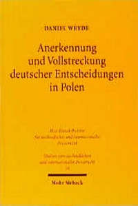 Abbildung von: Anerkennung und Vollstreckung deutscher Entscheidungen in Polen - Mohr Siebeck