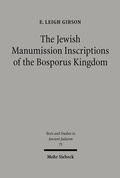 Cover: The Jewish Manumission Inscriptions of the Bosporus Kingdom - Mohr Siebeck