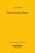 Abbildung von: Massefremde Masse - Mohr Siebeck