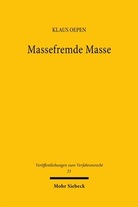 Abbildung von: Massefremde Masse - Mohr Siebeck