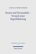 Cover: Person und Personalit&auml;t - Versuch einer Begriffskl&auml;rung - Mohr Siebeck