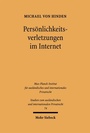 Cover: Persönlichkeitsverletzungen im Internet - Mohr Siebeck