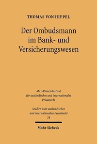 Abbildung von: Der Ombudsmann im Bank- und Versicherungswesen - Mohr Siebeck
