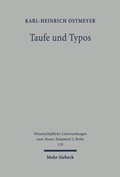 Cover: Taufe und Typos - Mohr Siebeck