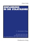 Cover: Einf&uuml;hrung in die Staatslehre - VS Verlag f&uuml;r Sozialwissenschaften