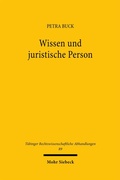 Cover: Wissen und juristische Person - Mohr Siebeck