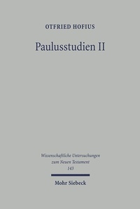 Enlarge image Cover: Paulusstudien - Mohr Siebeck