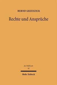Bild: Rechte und Ansprüche - Mohr Siebeck