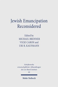 Enlarge image Cover: Jewish Emancipation Reconsidered - Mohr Siebeck